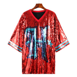 Houston Texans H-Town Sequin Jersey Dress Women's Game Day Outfit Sparkling Football Dress